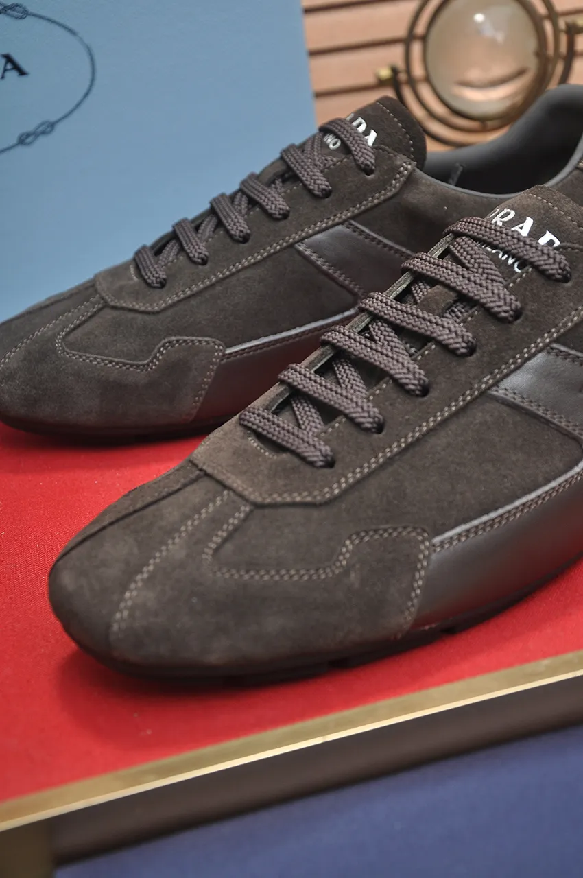 Men's shoes 💰560💶【PRADA】Couple's casual shoes, originally developed 1:1, made of high-mercerized cowhide with imported cowhide, silk sheepskin lining, rubber outsole, comfortable and soft on the feet, size for women: 35 to 41. Male 38 to 48💰🔥🔥🔥🔥🔥